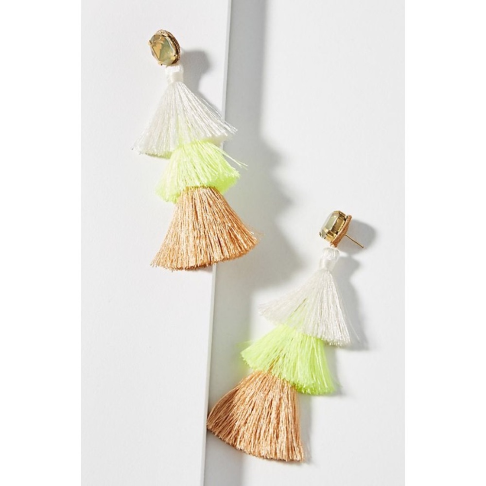 NWT Anthropologie Cha Cha Tassel Earrings